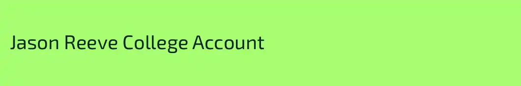 Jason Reeve College Account